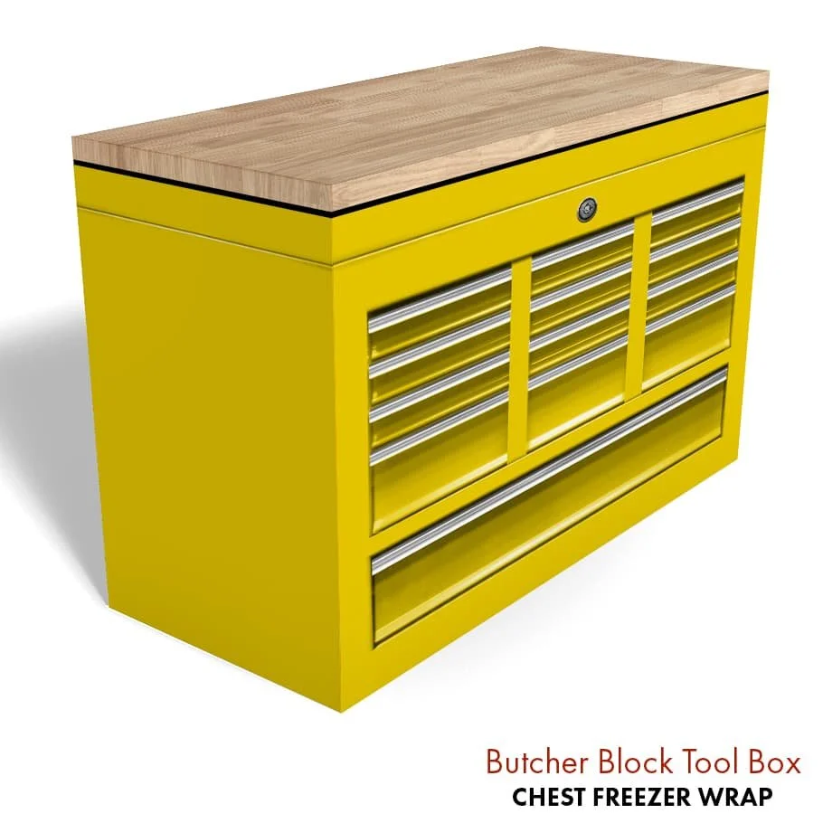 Butcherblock Workbench Tool Box Chest Freezer Wrap